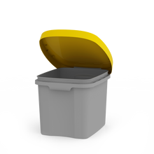 Load image into Gallery viewer, EMgreen recycling waste bin with yellow lid, 30l | made of recycle plastic