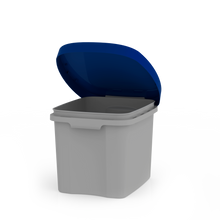 Load image into Gallery viewer, EMgreen recycling waste bin with blue lid, 30l | made of recycle plastic