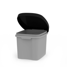 Load image into Gallery viewer, EMgreen recycling waste bin with black lid, 30l | made of recycle plastic