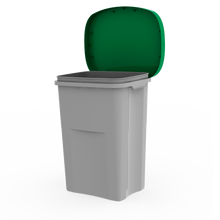 Load image into Gallery viewer, EMgreen 50l recycle bin with green lid, 40 x 33 x 56,7 cm | made with recycled plastic
