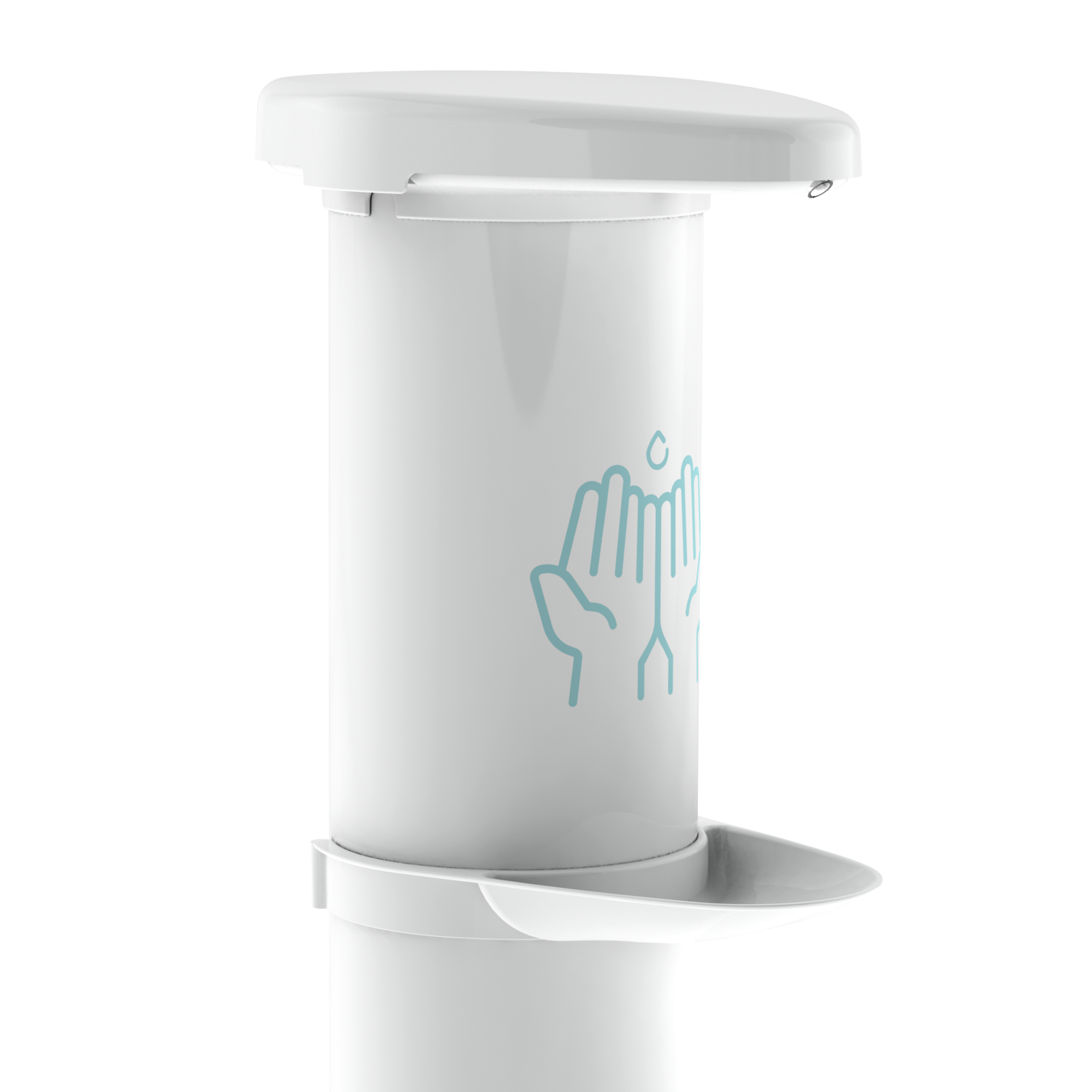 Dispensador de álcool gel com pedal UMA | Branco