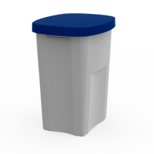 Load image into Gallery viewer, EMgreen 50l recycle bin with blue lid, 40 x 33 x 56,7 cm | made with recycled plastic
