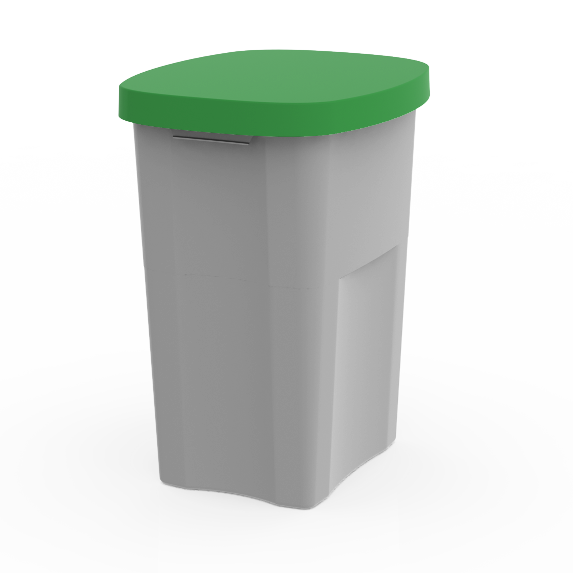Recycle It 25L Slimline Bin & Lid Graphite/Gen. Green - 12412 - What