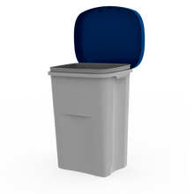 Load image into Gallery viewer, EMgreen 50l recycle bin with blue lid, 40 x 33 x 56,7 cm | made with recycled plastic
