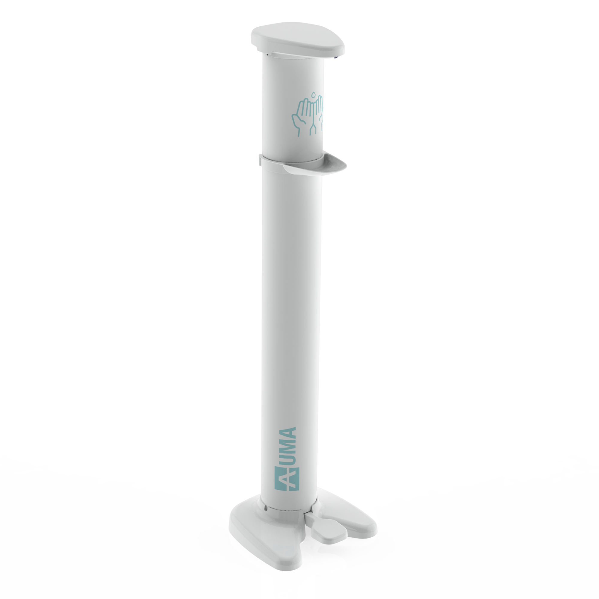 Dispensador de álcool gel com pedal UMA | Branco