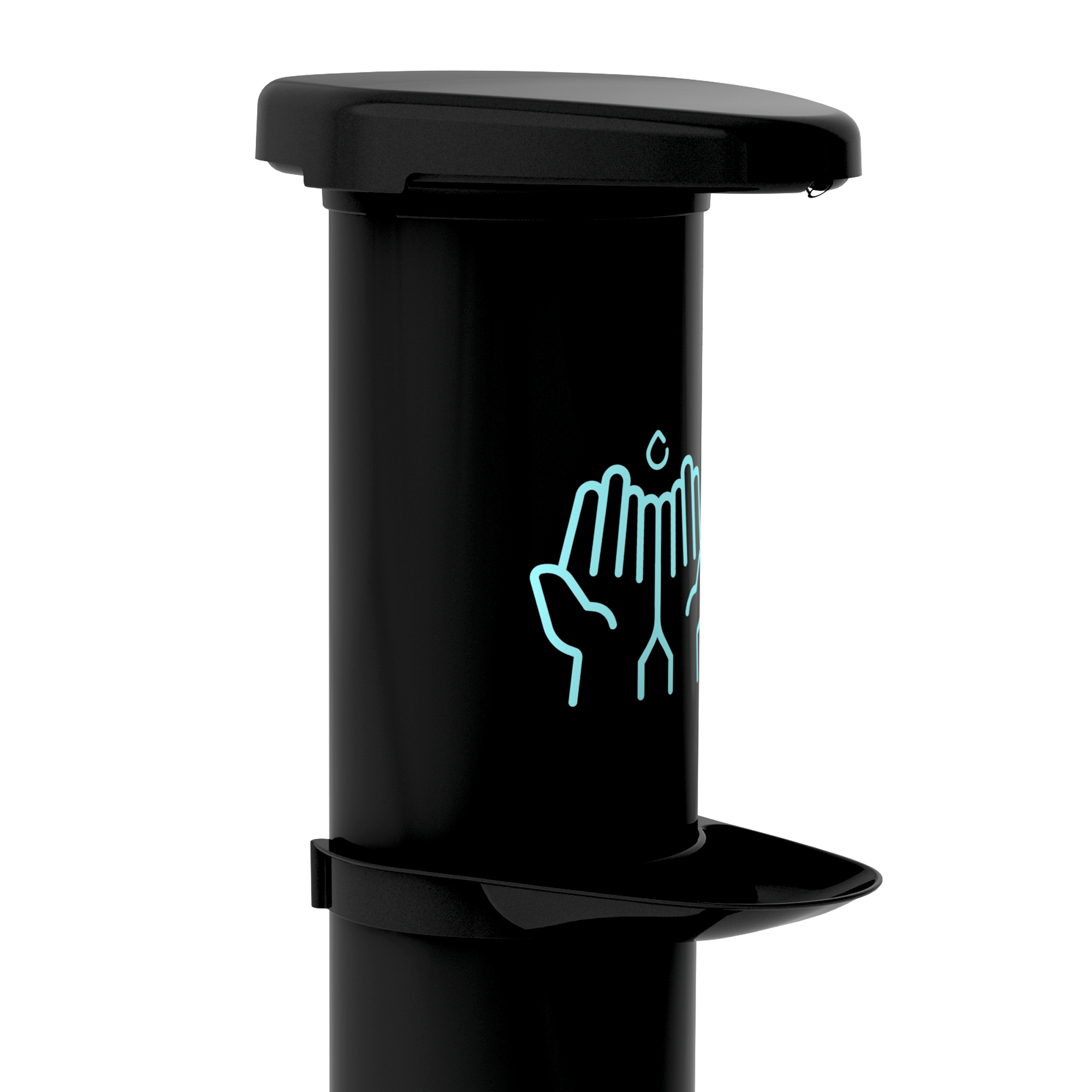 Dispensador de álcool gel com pedal UMA | Preto